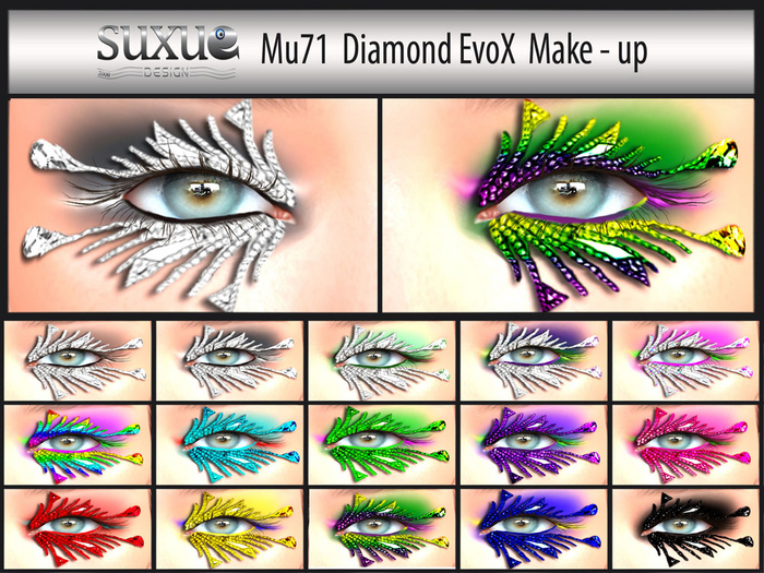 Second Life Marketplace [ SuXue ] Lelutka EvoX Makeup Eyeshadow Eyeliner